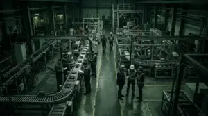 Experts inspecting manufacturing